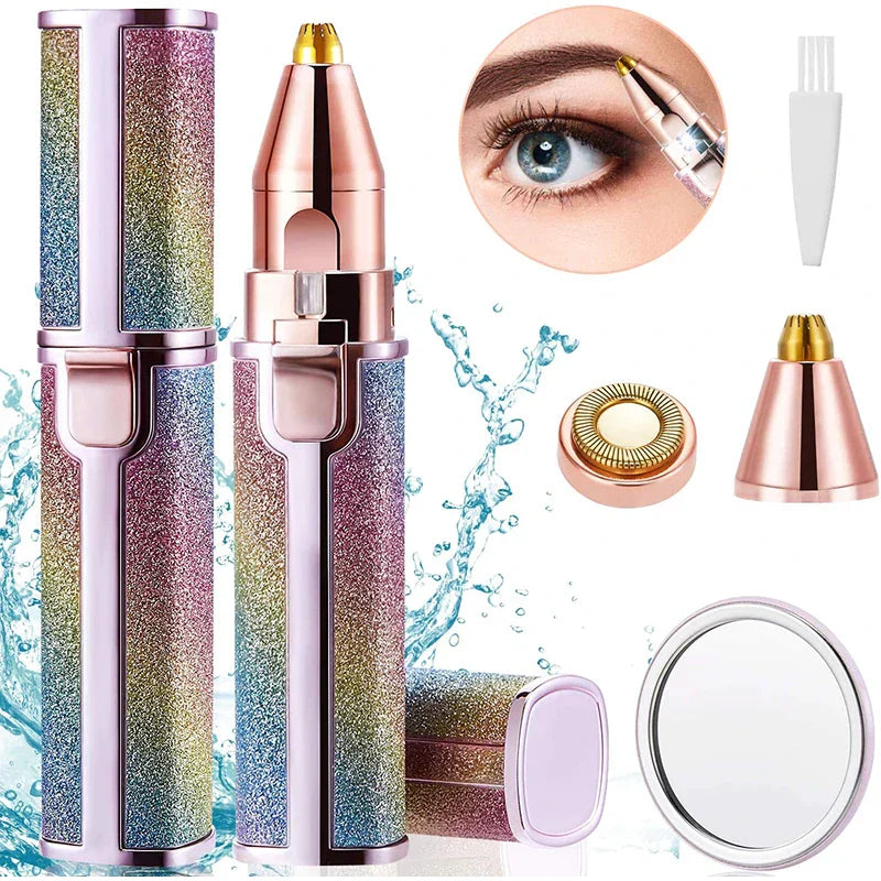 Depiladora facial 2 en 1 | Efecto purpurina